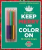 Zendoodle Coloring Presents Keep Merry and Color on - Deluxe Edition with Pencils (Paperback) - Meredith Mennitt Photo