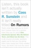 On Rumors - How Falsehoods Spread, Why We Believe Them, and What Can be Done (Paperback) - Cass R Sunstein Photo