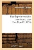 Des Dispositions Faites Aux Epoux Code Napoleon - Acte Public Pour La Licence... (French, Paperback) - Sans Auteur Photo