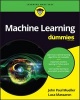 Machine Learning For Dummies (Paperback) - John Paul Mueller Photo