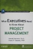 What Executives Need to Know About Project Management (Hardcover) - International Institute for Learning Photo