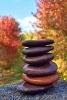 Zen Cairn Stack of Smooth Stones in the Fall Woods - Take Notes, Write Down Memories in This 150 Page Lined Journal (Paperback) - Pen2 Paper Photo