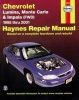 Chevrolet Lumina, Monte Carlo & Impala (Fwd) (95 - 05) (Paperback) - Jeff Kibler Photo