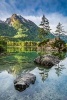 A Lovely Early Morning at Hintersee Lake in the German Alps Journal - 150 Page Lined Notebook/Diary (Paperback) - Cs Creations Photo