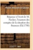 Reponse A L'Ecrit de M. Necker, L'Examen Des Comptes de La Situation Des Finances (French, Paperback) - De Calonne C A Photo