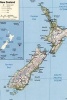 A Map of the Island Nation New Zealand - Blank 150 Page Lined Journal for Your Thoughts, Ideas, and Inspiration (Paperback) - Unique Journal Photo