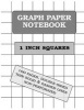 Graph Paper Book - 1 Inch Squares (100 Pages, Thin Solid and Dashed Lines) (Paperback) - Graph Paper and More Photo