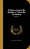 A Commentary on the Epistles of Paul to the Corinthians; Volume 21 (Hardcover) - Gustav 1808 1836 Billroth Photo