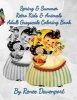 Spring & Summer Retro Kids & Animals Adult Grayscale Coloring Book (Paperback) - Renee Davenport Photo