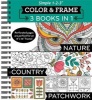 Color and Frame 3 in 1 Nature, Country, Patchwork (Spiral bound) - Ltd Publications International Photo