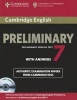 Cambridge English Preliminary 7 Student's Book Pack (Student's Book with Answers and Audio CDs (2)) - Official Examination Papers from University of  Examinations (Paperback) - Cambridge ESOL Photo