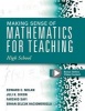 Making Sense of Mathematics for Teaching High School - Understanding How to Use Functions (Paperback) - Juli K Dixon Photo