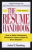 The Resume Handbook - How to Write Outstanding Resumes and Cover Letters for Every Situation (Paperback, 5th Revised edition) - Arthur D Rosenberg Photo