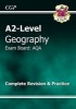 A2 Level Geography AQA Complete Revision & Practice (Paperback) - CGP Books Photo