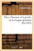 Dieu, L'Homme Et La Parole, Ou La Langue Primitive (French, Paperback) - Azais J Photo