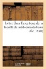 Lettre D'Un Eclectique de La Faculte de Medecine de Paris (Ed.1830) - , a Un Medecin de Province Sur La Nature Et Le Traitement de La Syphilis (French, Paperback) - Sans Auteur Photo