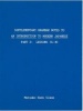 Supplementary Grammar Notes to "an Introduction to Modern Japanese" - Part 2 Lessons 16-30 (Paperback) - Mutsuko Endo Simon Photo