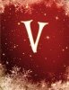 V - Monogram Initial V, Christmas Notebook/Journal/Diary 100 Pages, 8.5 X 11 (Paperback) - Christmas Monogram Notebook Collection Photo