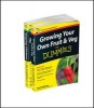 Self-Sufficiency For Dummies Collection - Growing Your Own Fruit & Veg For Dummies/Keeping Chickens For Dummies (Paperback, UK ed) - Geoff Stebbings Photo