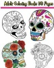 Adult Coloring Books: 50 Pages - Reduce Stress and Bring Balance with Beautiful Sugar Skulls Coloring Pages (Paperback) - Ann Marie Photo