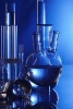 Cool Blue Beakers and Bottles in a Chemistry Lab - Blank 150 Page Lined Journal for Your Thoughts, Ideas, and Inspiration (Paperback) - Unique Journal Photo