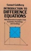 Introduction to Difference Equations (Paperback, New edition) - Samuel Goldberg Photo