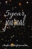 5year Journal - A Thought a Day Through Space and Time (Paperback) - Flock of Narwhals Photo