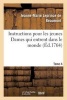 Instructions Pour Les Jeunes Dames Qui Entrent Dans Le Monde Tome 4 (French, Paperback) - Jeanne Marie Leprince De Beaumont Photo