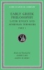 Early Greek Philosophy, Volume VI - Later Ionian and Athenian Thinkers, Part 1 (English, Greek, To, Hardcover) - Andre Laks Photo