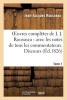 Oeuvres Completes de J. J. Rousseau. T. 1 Discours (French, Paperback) - Jean Jacques Rousseau Photo