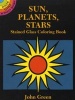 Sun, Planets, Stars Stained Glass Coloring Book (Staple bound) - John Green Photo