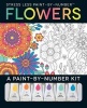 Stress Less Paint-by-Number Flowers - A Paint-by-Number Kit - Adams Media Photo