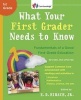 What Your First Grader Needs to Know - Fundamentals of a Good First-Grade Education (Paperback) - E D Hirsch Photo