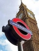 Jumbo Oversized London Underground and Big Ben in London, England - Blank 150 Page Lined Journal for Your Thoughts, Ideas, and Inspiration (Paperback) - Unique Journal Photo