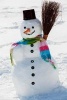 Snowman with a Hat and Scarf in the Snow Winter Journal - 150 Page Lined Notebook/Diary (Paperback) - Cs Creations Photo