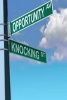 Opportunity Knocking Street Signs Journal - 150 Page Lined Notebook/Diary (Paperback) - Cool Image Photo