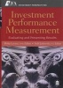 Investment Performance Measurement - Evaluating and Presenting Results (Hardcover) - Philip Lawton Photo