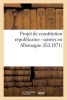 Projet de Constitution Republicaine - Soirees En Allemagne (French, Paperback) - Sans Auteur Photo