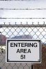 Entering Area 51 - Sign on a Fence Journal: 150 Page Lined Notebook/Diary (Paperback) - Cs Creations Photo