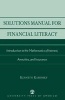 Solutions Manual for Financial Literacy: Solutions Manual (Paperback) - Kenneth Kaminsky Photo