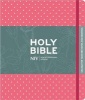 NIV Pink Polka Dot Journalling Bible with Unlined Margins (Hardcover) - New International Version Photo