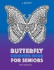 Butterfly Coloring Book for Seniors - Black Background (Paperback) - Art Therapy Coloring Photo