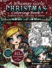 A Whimsy Girls Christmas Coloring Book - Festive Girls, Fairies, & More (Paperback) - Hannah Lynn Photo