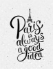 Paris Is Always a Good Idea - : 2017-2018 Two Year Dated Monthly Planner-8.5x11 Desktop Size-2 Page Monthly Spread-Organize (Paperback) - Creative Coloring Books For Adults Photo