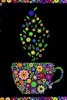 A Colorful Flower Power Cup of Tea Illustration Journal - 150 Page Lined Notebook/Diary (Paperback) - Cs Creations Photo