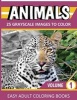 Animals Grayscale Coloring Books Vol. 1 - Easy Adult Coloring Books (Paperback) - Grayscale Color World Photo