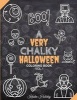 A Very Chalky Halloween Coloring Book - Halloween Chalkboard Coloring Book (Large Print Coloring Book) (Chalk-Style) (Paperback) - Kristen Holiday Photo