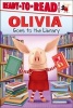 Olivia Goes to the Library (Hardcover, Turtleback Scho) - Jared Osterhold Photo