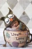 Newborn Baby in Owl Hat Sleeping in a Giant Cup Journal - 150 Page Lined Notebook/Diary (Paperback) - Cool Image Photo