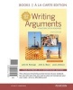 Writing Arguments - A Rhetoric with Readings, Books a la Carte Edition, MLA Update Edition (Loose-leaf, 10th) - John D Ramage Photo